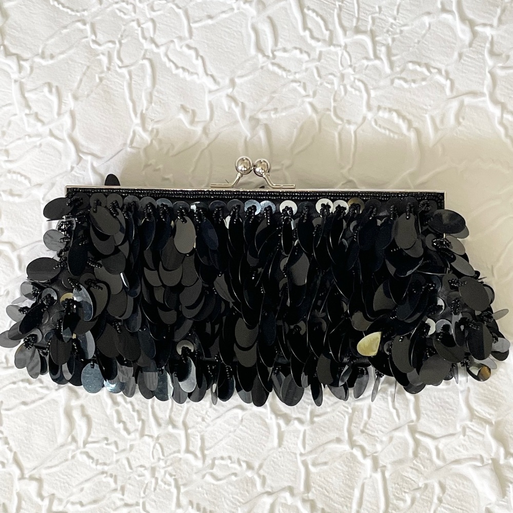 Black Sequins Clutch